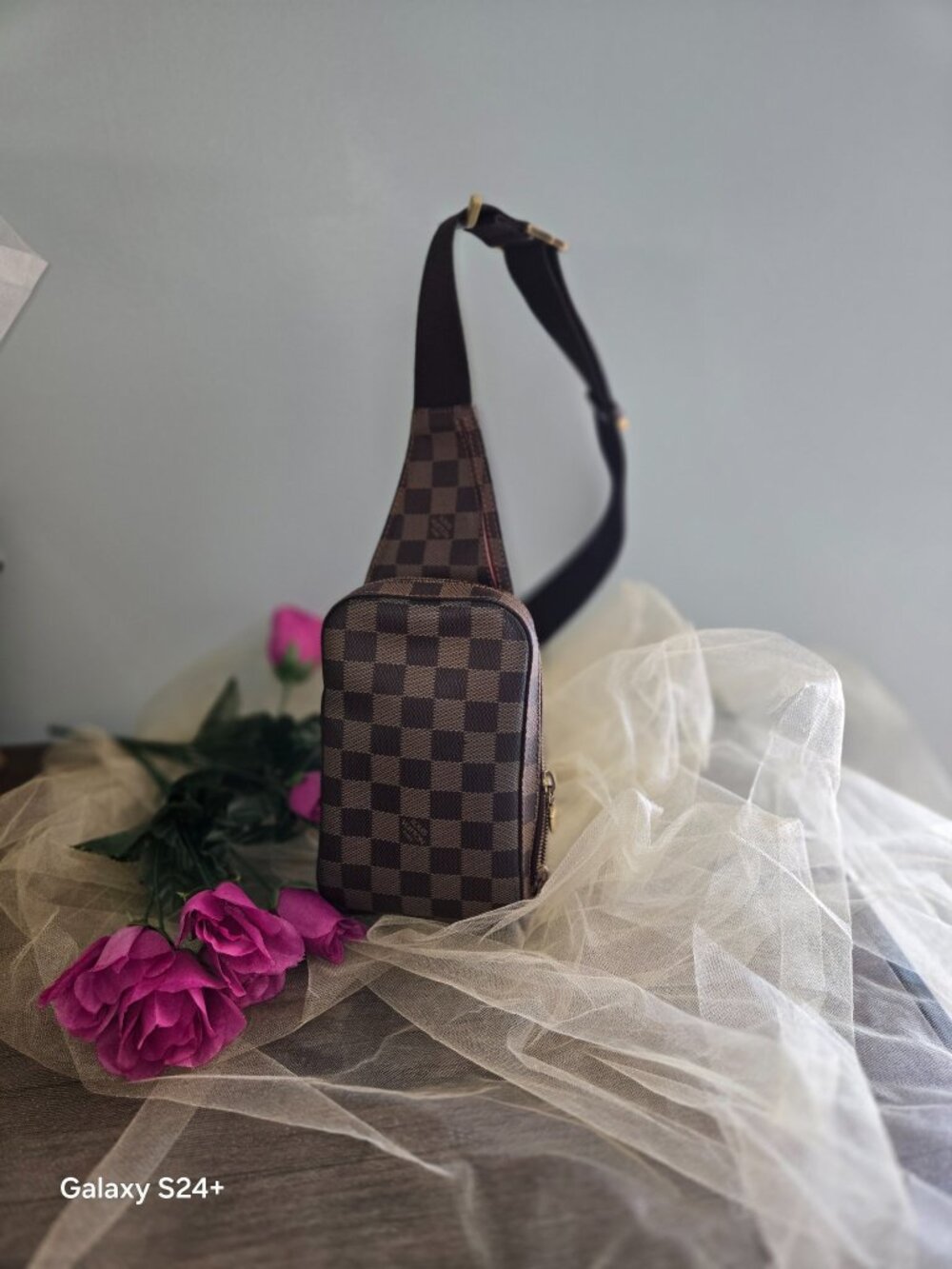 Louis Vuitton Damier Ebene Geronimos Sling Bag Crossbody